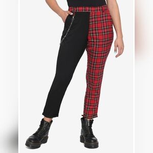 Hot Topic Plaid and Black Women's Pants